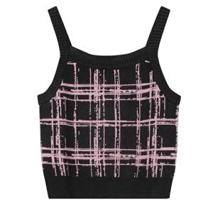 [씨]배색 패턴 니트 뷔스티에 SJVCX2975