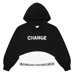 [에꼴리에]MARIO여아 레이어드 빅레터링 후드 티셔츠 23QT757_BK