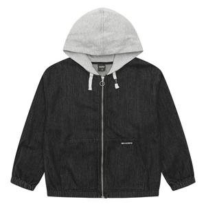 [에꼴리에]MARIO남아 배색 후드 데님 점퍼 23A3106_BK