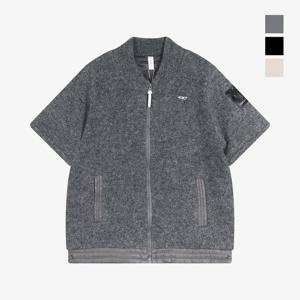 클라우스 남성 부클 방풍안감 반팔 골프 집업 자켓 FH25WM2502_GY IS