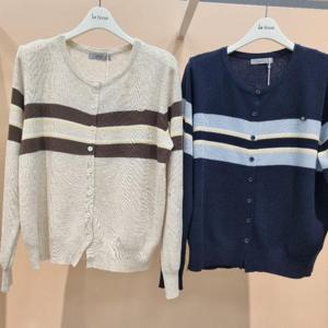 Destijl HC34 신축성좋은 단가라 라운드 울 니트가디건 D2533cd05