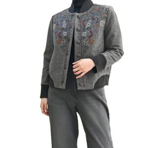 [비꼴리끄(여성)]울 자수 봄버 자켓 B244WJ2060