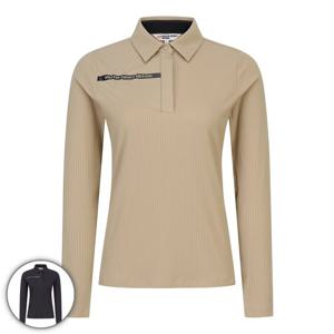 [마스터바니] 여성 엠보 심볼 골조직 카라 긴팔 티셔츠 (421E3TO202)