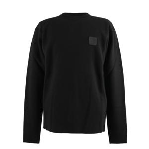 CP컴퍼니 로고 패치 남성 니트 블랙 13CMKN132A 005292A 999