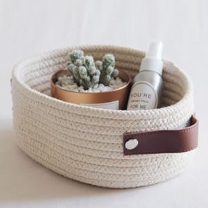 다용도 정리바구니 타원형 모던바구니 아이보리 타원정리바구니 속옷정리함 화장품정리함 양말정리함 수납함