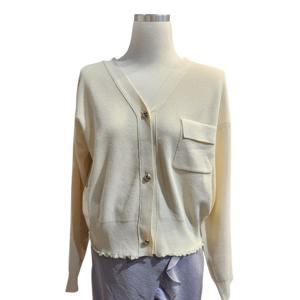 [쥬크]데미지 스트라이프 백 버튼 루즈핏 가디건    Z252KSL012