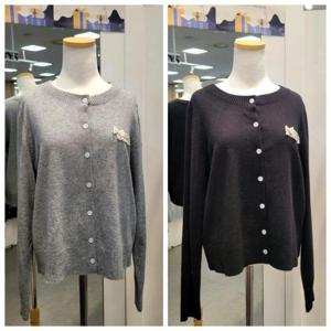 수스 HC07 니트라운딩리본가디건 S254BKTB51