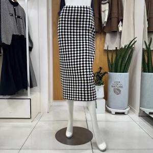 클리지 DP01 H라인 스퀘어 밴딩 트임 스커트 CP8WSK03