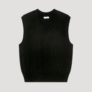 [리스트]세미 오버핏 케이블 니트 베스트 TSKVTO82590