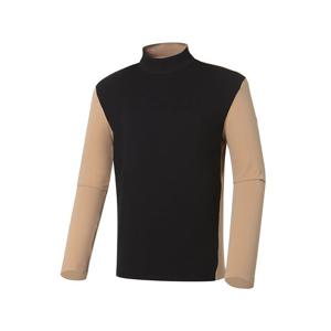 [와이드앵글]남성 WL 니트 믹스 하이넥 티셔츠 WMW22203E3