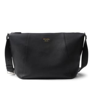 프라다 블랙 가죽 지퍼 숄더 백 2VH1772CYS F0002