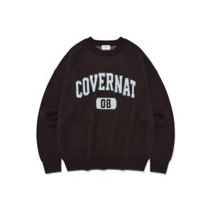 커버낫긴팔티 CQK CO2403KT09-CL 아치 로고 08 크루넥 니트 초콜릿