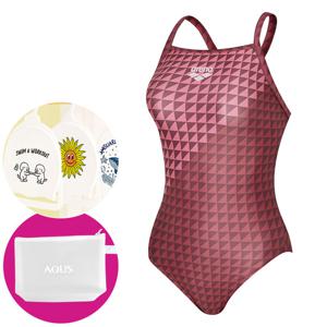 아레나 여성 수영복 일반 원피스 드롭백 A5FL1LD07 RED 가방 수모행거 증정