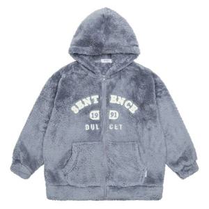 [에꼴리에]MARIO여아 로고 패치 퍼 플리스 후드 점퍼 21D0151_BL