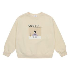 [에꼴리에]MARIO여아 카페 소녀 맨투맨 티셔츠 21D0481_BE