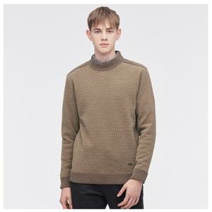 [링스골프][24FW]남성 융본딩 반모크넥 스웨터  L11D4SR133_BR_C
