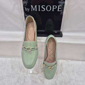 [미소페]By미소페 여성 골드 장식 로퍼 112HT419SH006 LGREEN 4