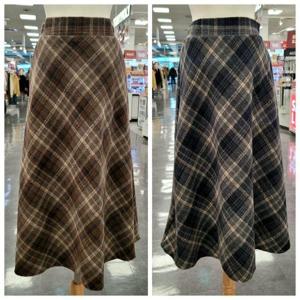 수스 HC07 체크A라인스커트 S254BSKB51