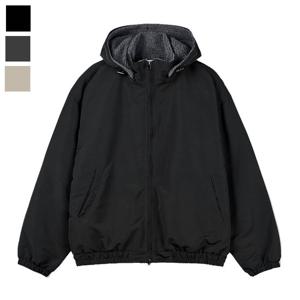 [리빌모아]남자 후드 탈부착 양털 패딩 자켓 ET-JK-Q015-차콜