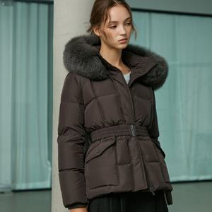 [에고이스트]웨이스트 밴딩 사가퍼 구스 숏 다운점퍼 ER4TD001