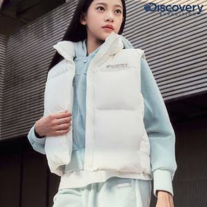 디스커버리키즈 DKDV58056 여아 올리브 크롭 다운 패딩 베스트 조끼
