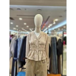 부루앤쥬디 세이브존03 부루앤쥬디 골드 버튼 셔링 블라우스 AGBBRKBL409BA