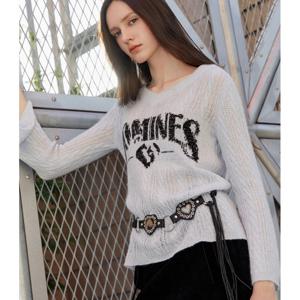 [에고이스트][HERITAGE] 루즈핏 레터링 롱 풀오버 ER4KL061