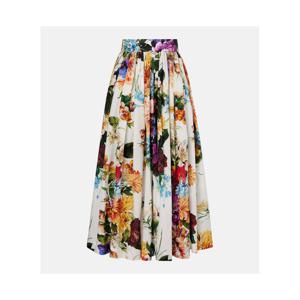 돌체앤가바나 플로럴 개더 코튼 맥시 스커트 P01040798