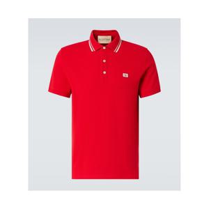 발렌티노 VLogo 코튼 피케 폴로 셔츠 P01041271