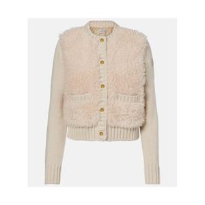 몽클레어 다운 패널 울 테디 카디건 P01101142