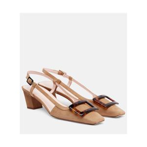 로저비비에 Belle Vivier 45 스웨이드 슬링백 펌프스 P01082830