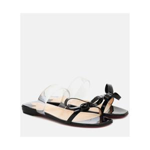 크리스찬루부탱 Just Nodo PVC 트리밍 페이턴트 레더 샌들 P00467058