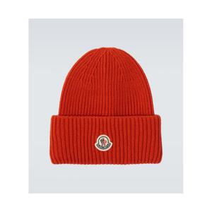 몽클레어 로고 울 캐시미어 비니 P01088915