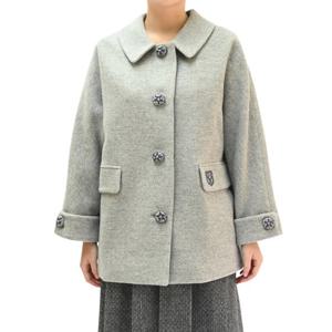 [비꼴리끄(여성)]캐시 울 갸토 라운드 카라 하프코트 B234WH2020