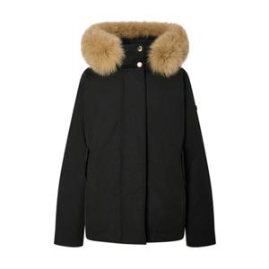 헤지스레이디스 (HSJU5D101) 폭스퍼 숏 헤비 구스 다운 야상