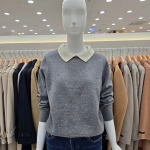 [숲]카라 배색 긴팔 니트 OSBALK34 35