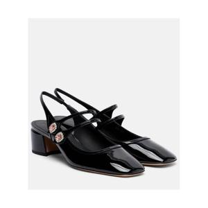 페라가모 Milly 페이턴트 레더 슬링백 펌프스 P01133704