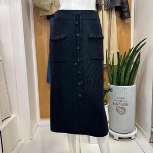 클리지 DP01 H라인 니트 롱 스커트 CP9WKS01