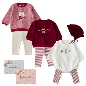 M밍크뮤D 25FW 노엘블링리본상하 쁘띠루돌프바디슈트 3종택1 (35C1360401A)