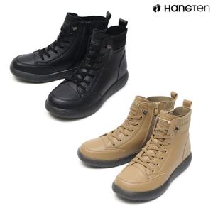 행텐 HT-1066 여성용 가죽 기모안감 레이스업 앵클부츠 방한화 미들부츠