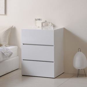 L3142 화이트 3단 서랍장 800 1color