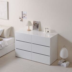 L3144 화이트 와이드 3단 서랍장 1200 1color