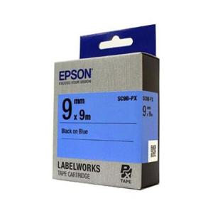 자재 엡손 라벨테이프 SC9B-PX 파랑 9mm/9mmx9M 검정글씨 갑(5개입)