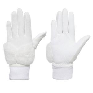 [와이드앵글]여성 CO 리본 방한 양손 장갑 Off White(WWW25V01W3)