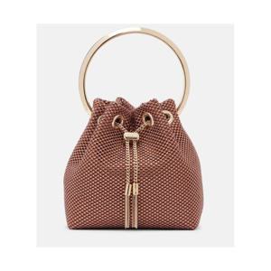 지미추 Bon Bon 스몰 임벨리시드 새틴 버킷 백 P01103931