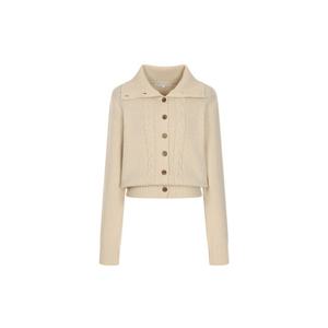 [올리브데올리브] OK5WD968 울혼방 하이넥 케이블 가디건