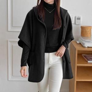 빅사이즈 502 러블리후드포켓판초 DBSO806