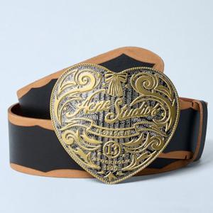 26 SS Heart 하트 로고 잉그레이브 빅 버클 레더 벨트 C80222 CH2