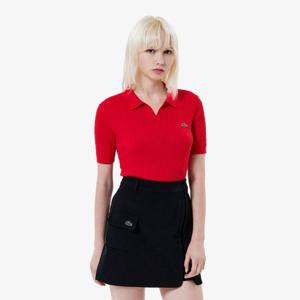 [라코스테공식] 여성 케이블 반팔 스웨터 폴로 PF025E-55N 240