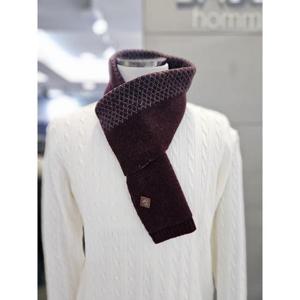 바쏘옴므 세이브존03 바쏘옴므 남자 목도리 버건디  100% 머플러  쁘띠 와인 WSZAG4AW10A